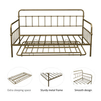 Metal Frame Daybed with Trundle