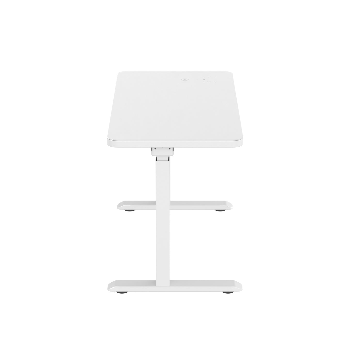 Glass Tabletop Standing Desk White