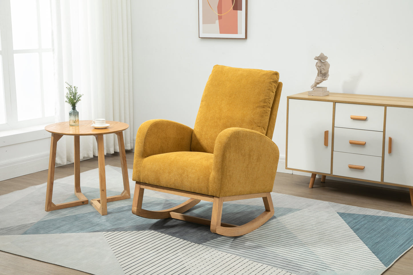 Living Room Comfortable Rocking Chair Living Room Chair Yellow