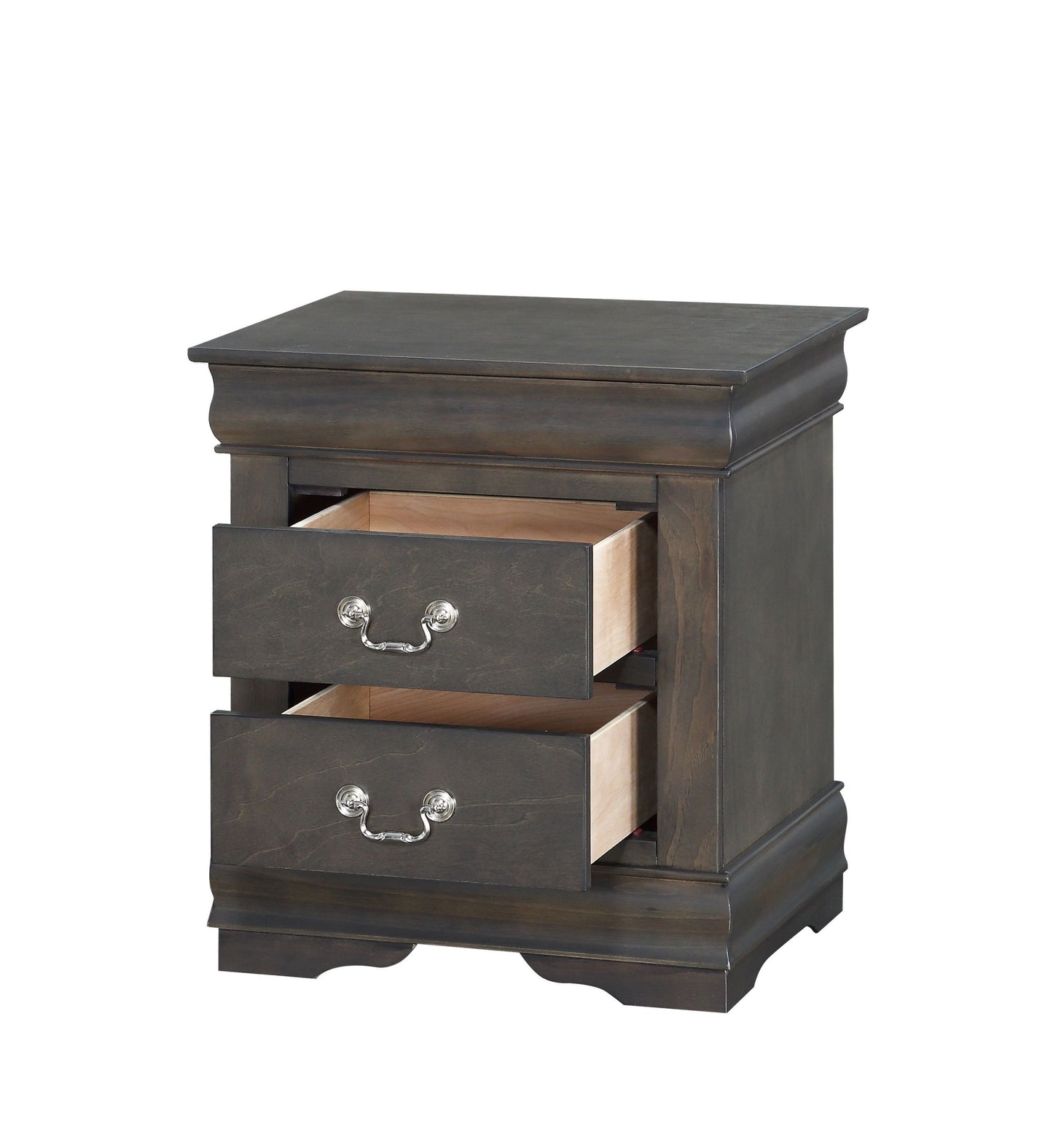 ACME Louis Philippe Nightstand in Dark Gray