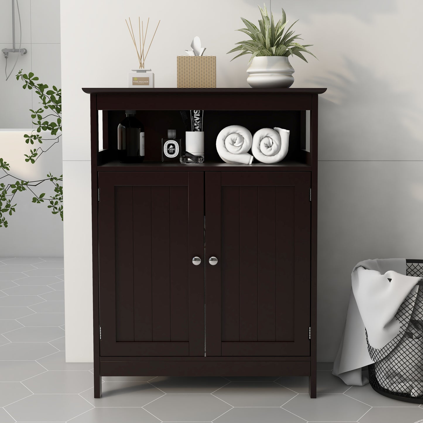 Two-door bathroom cabinet