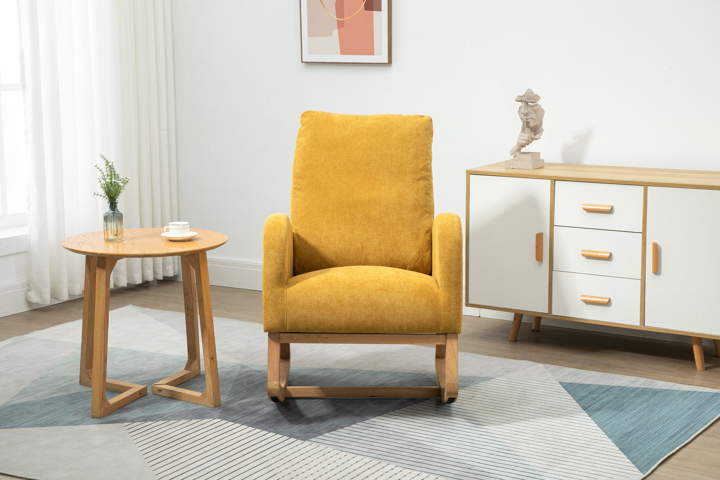 Living Room Comfortable Rocking Chair Living Room Chair Yellow