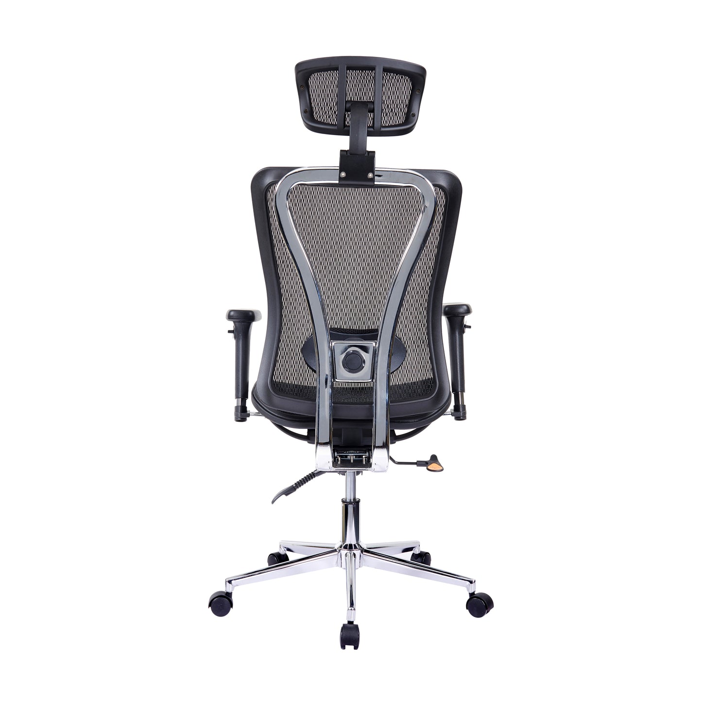 Techni Mobili High Back Executive Mesh Office Chair with Arms, Headrest and Lumbar Support, Black